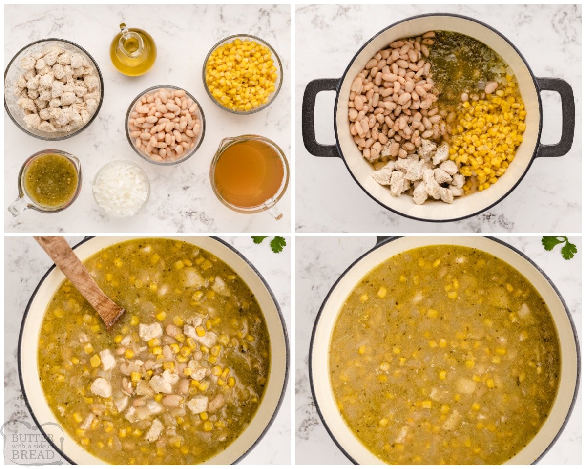 how to make Southwestern Chicken Verde Soup