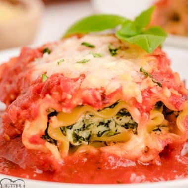 easy spinach lasagna rolls