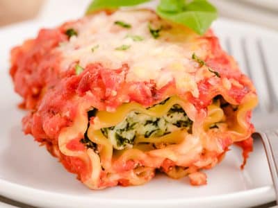 lasagna rolls with spinach