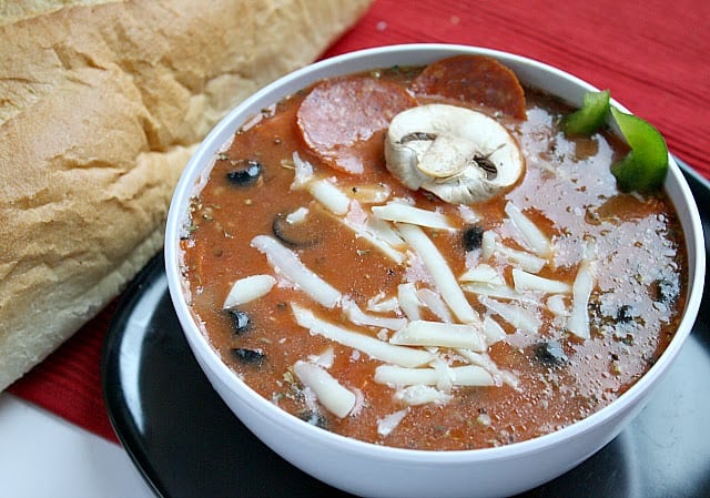 Butter With a Side of Bread: Slow Cooker Pizza Soup