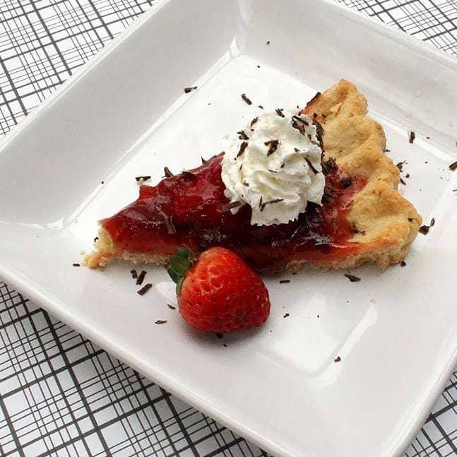 Glazed Strawberry Tart:Butter with a side of bread