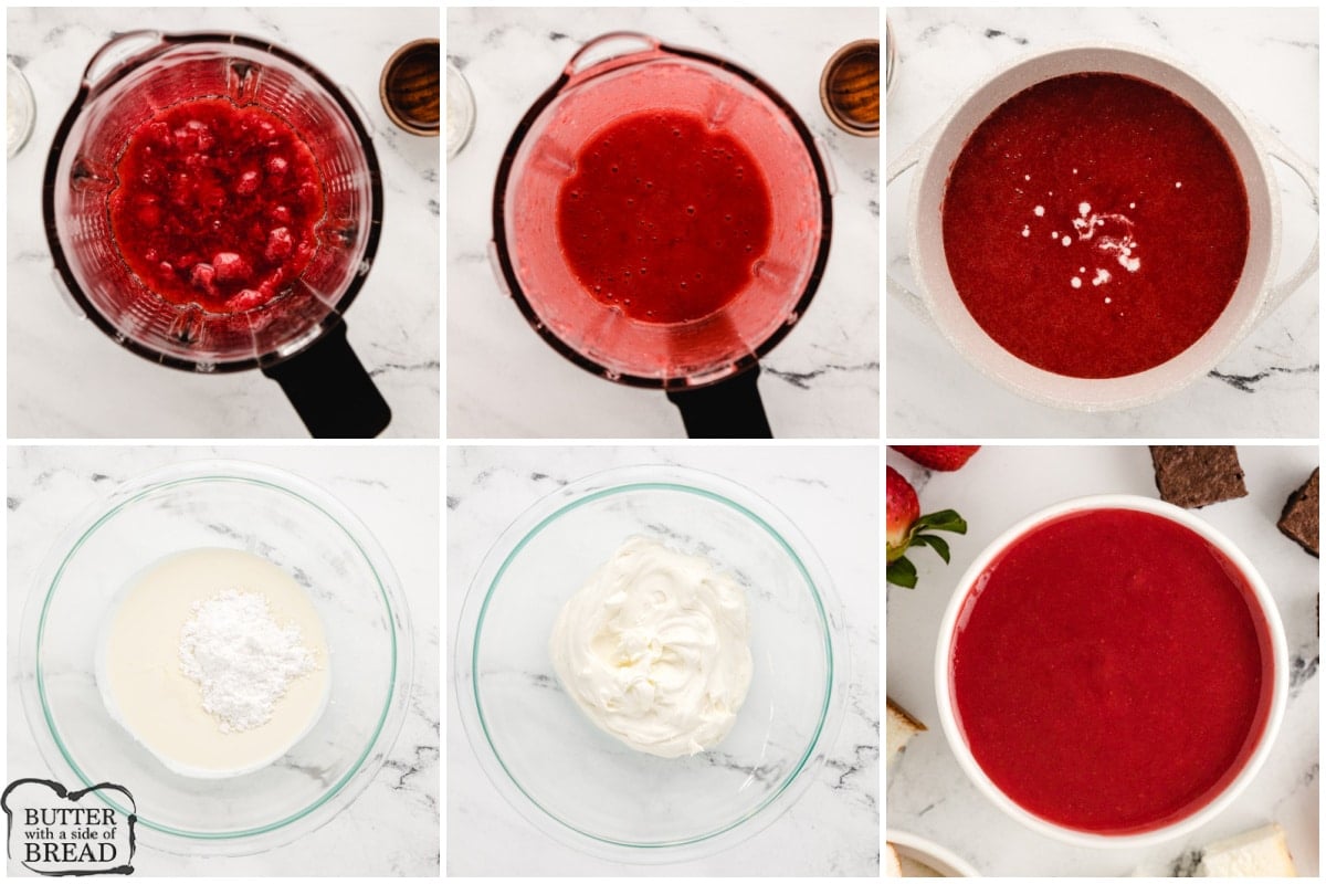 Step by step instructions on how to make Easy Strawberry Fondue