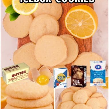 Lemon Icebox Cookies are a slice & bake cookie recipe with bright, fresh lemon flavor! Lemon sugar cookies made with butter, powdered sugar, egg yolk & lemon.