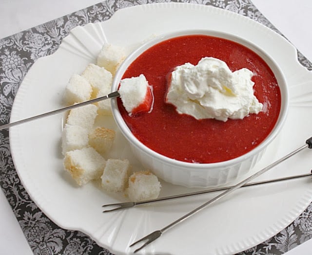 Strawberry Fondue is a light and refreshing (and super easy!) dessert that your family and friends will love - plus your options for dippers are endless!