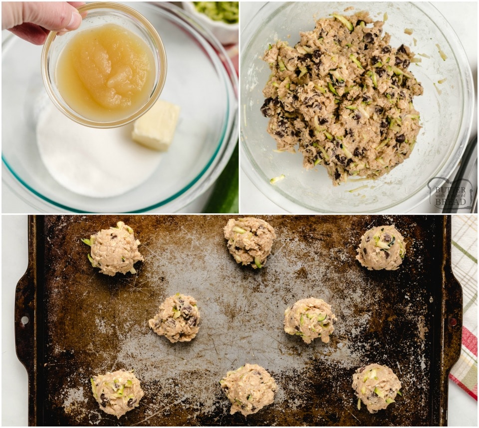 how to make Low fat, low sugar Zucchini cookies with chocolate chips