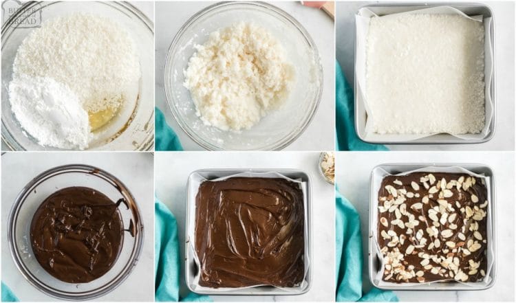 How to make Low Sugar, Low Carb Homemade Almond Joy Bars
