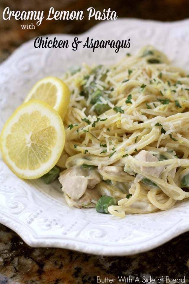CREAMY LEMON CHICKEN PASTA - Butter with a Side of Bread