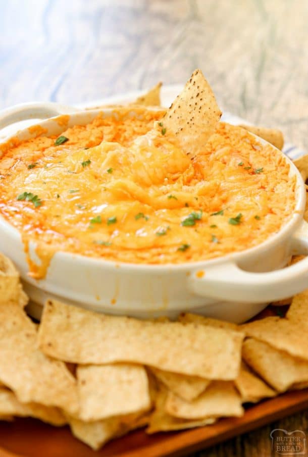 CHEESY BUFFALO CHICKEN DIP - Butter with a Side of Bread