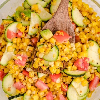 summer corn salad in a bowl