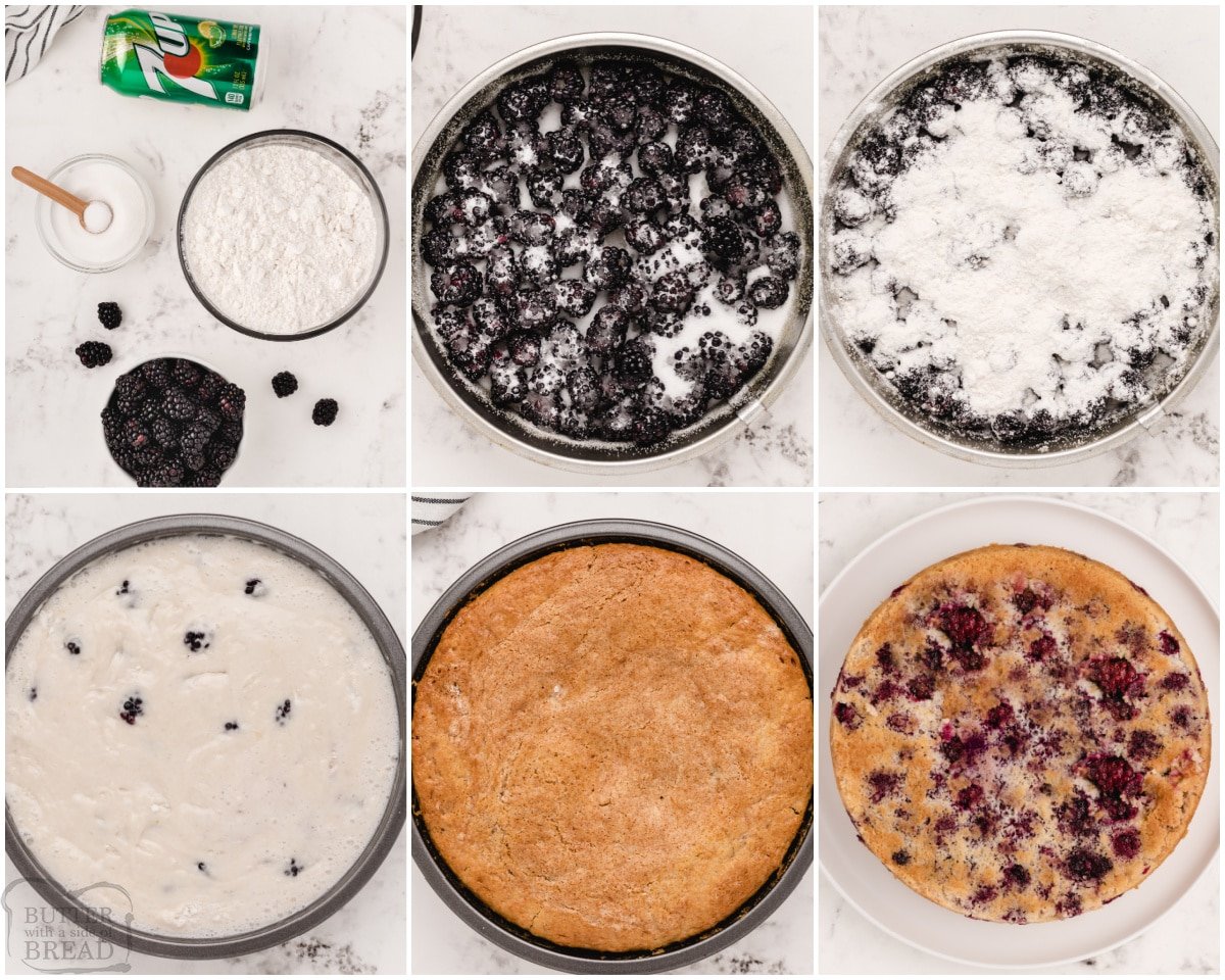 how to make an upside down blackberry cake