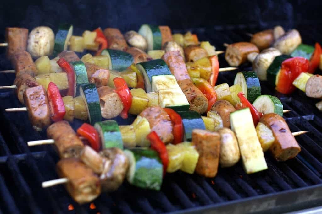 GRILLED SAUSAGE KABOBS: Butter With A Side of Bread