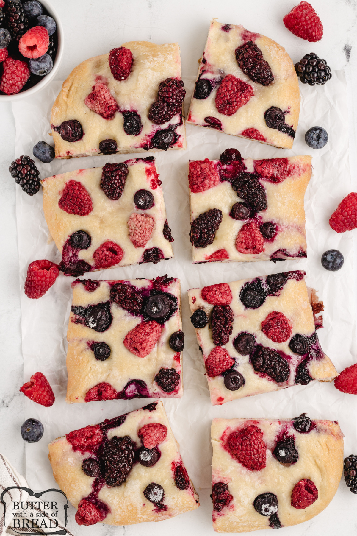 Triple Berry Focaccia. 