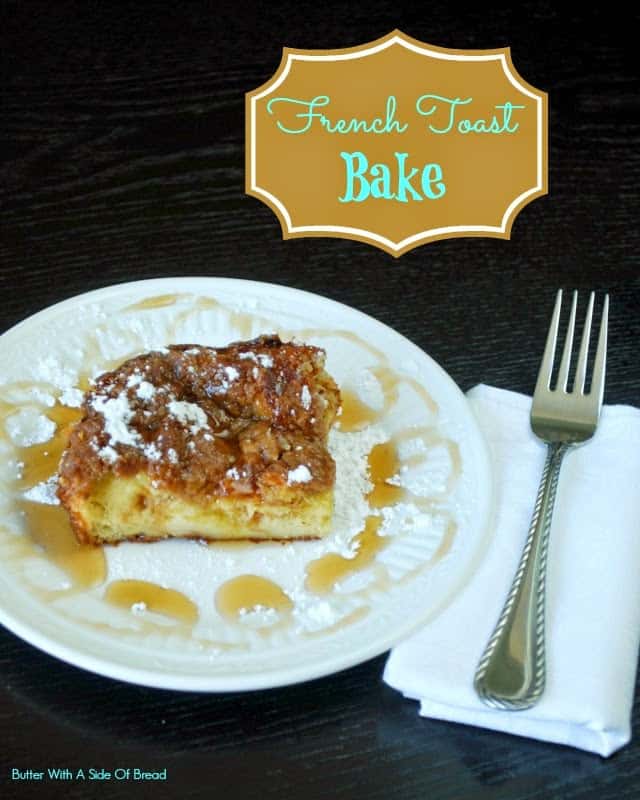 French Toast Bake is a heavenly breakfast treat that is perfect for your family or feeding a crowd. This cinnamon french toast bake is rich buttery bread, spiced with warm cinnamon and sweet brown sugar.