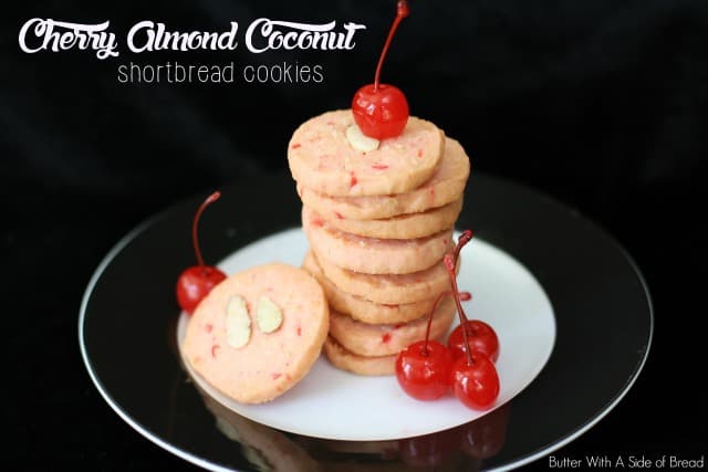 CHERRY ALMOND COCONUT SHORTBREAD COOKIES: Butter With A Side of Bread