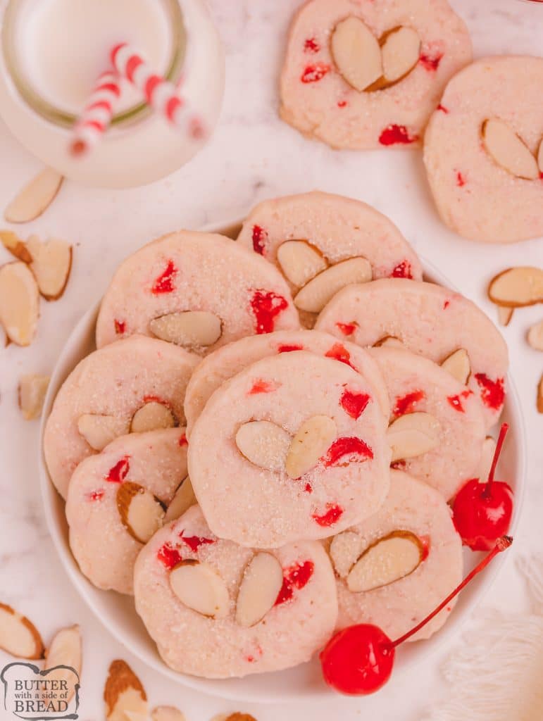 CHERRY ALMOND SHORTBREAD COOKIES Butter with a Side of Bread