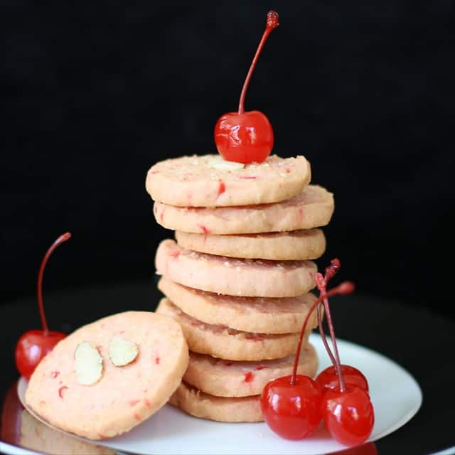 CHERRY ALMOND COCONUT SHORTBREAD COOKIES: Butter With A Side of Bread