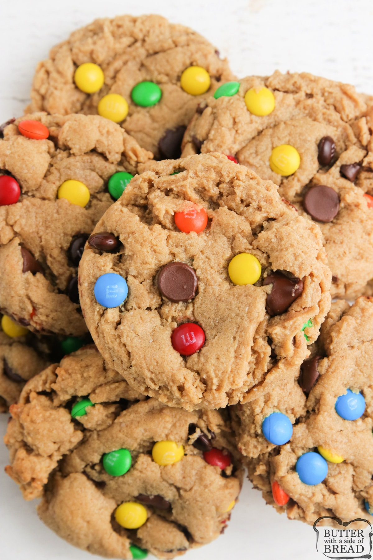 Monster Cookies are chewy, delicious and packed with oats, peanut butter and M&Ms! Naturally gluten free cookies that everyone loves!