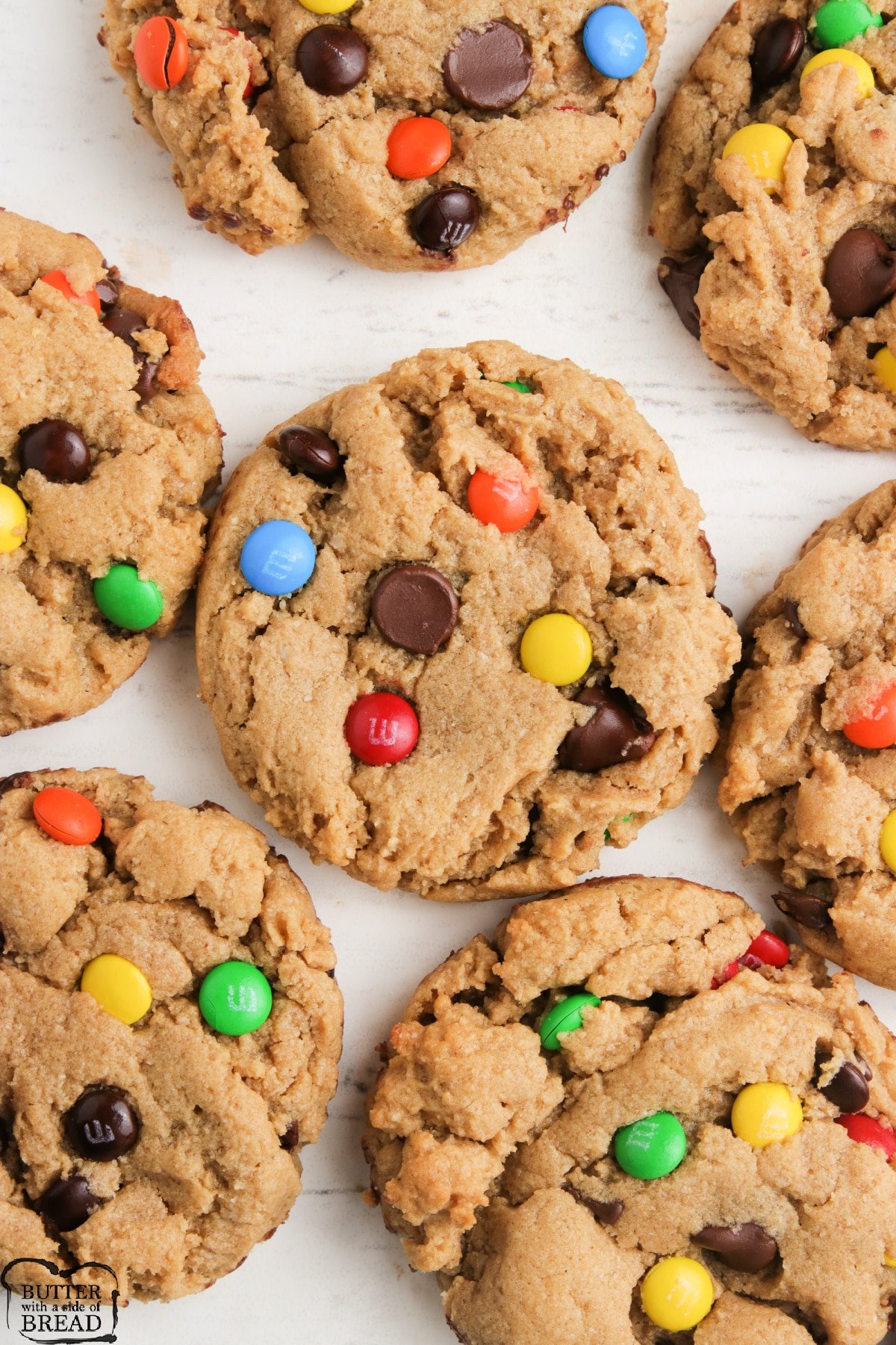 Monster Cookies are chewy, delicious and packed with oats, peanut butter and M&Ms! Naturally gluten free cookies that everyone loves!