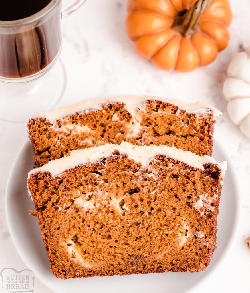 PUMPKIN CREAM CHEESE GINGERBREAD - Butter with a Side of Bread