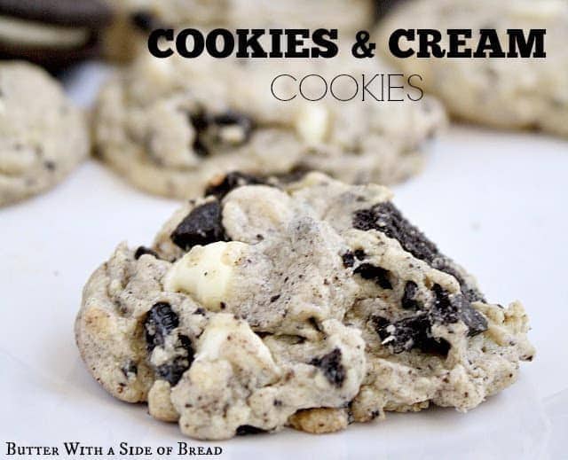 Cookies & Creme Cookies are perfectly soft and chewy and everyone loves the white chocolate and Oreo cookie combination inside!