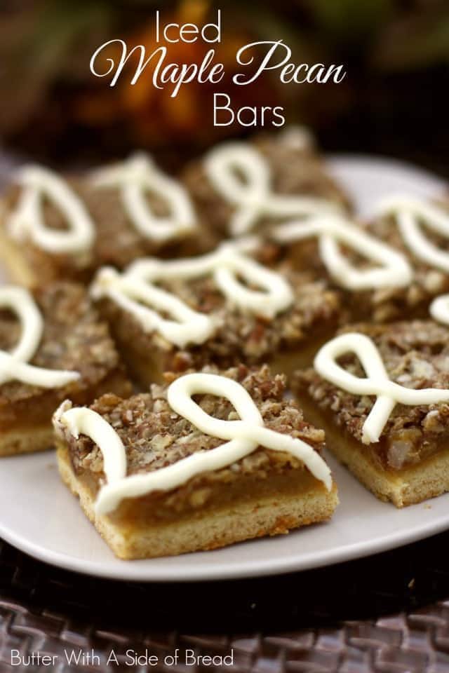 ICED MAPLE PECAN BARS: Butter With A Side of Bread