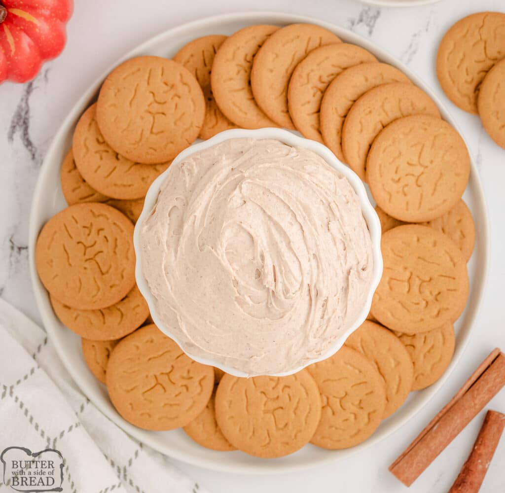 bowl of spice cake batter dip