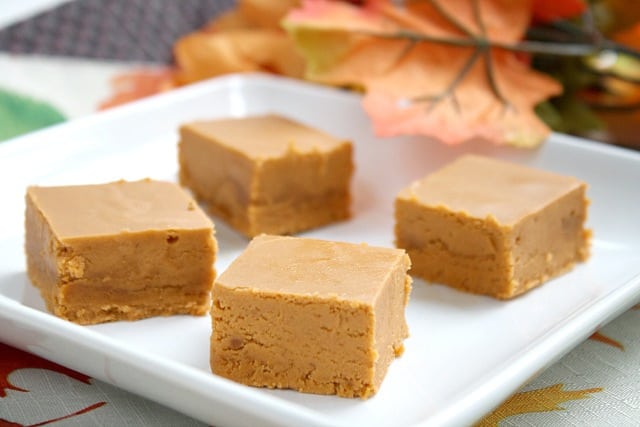 Pumpkin Fudge is made with pumpkin, cinnamon chips, marshmallow creme and a few other basic ingredients. One of our favorite fall candy recipes!