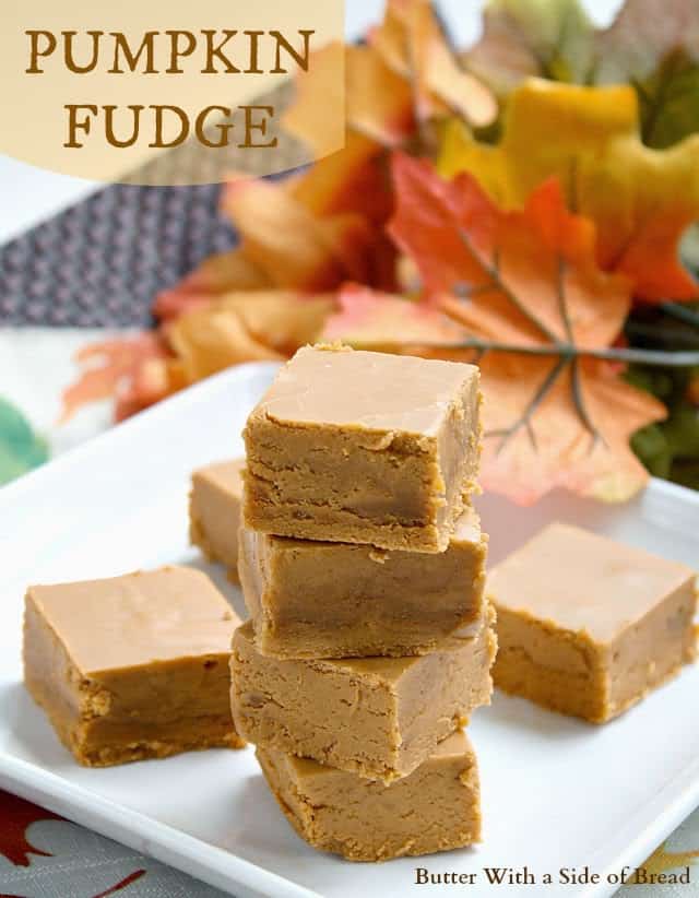 Pumpkin Fudge is made with pumpkin, cinnamon chips, marshmallow creme and a few other basic ingredients. One of our favorite fall candy recipes! 
