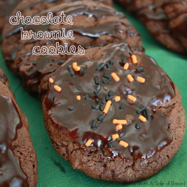 Chocolate Brownie Cookies are packed with chocolate chips in every chewy bite and topped with a simple chocolate ganache frosting on top. These chocolate chip cookie brownies are a perfect treat, they combine all of the best taste and texture you crave from a batch of fresh brownies.
