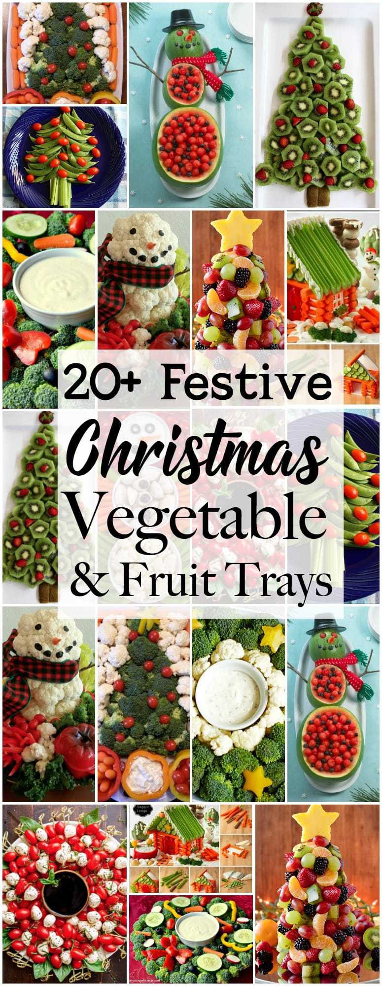 Holiday Vegetable Trays are festive, easy to make, healthy & delicious! Add fun to your Christmas table with one of these great vegetable and fruit tray ideas. Easy #Christmas #vegetable #fruit #holiday ideas from Butter With A Side of Bread