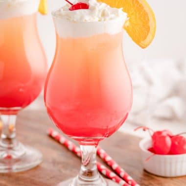 layered shirley temple mocktail