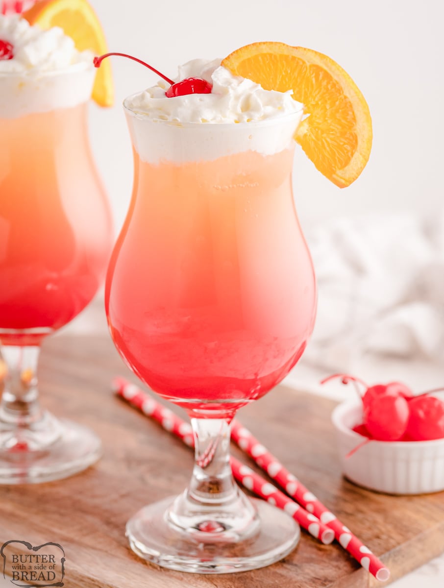 layered shirley temples mocktail