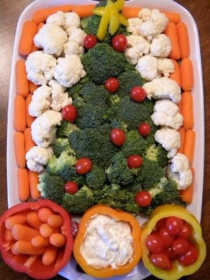 20 FESTIVE HOLIDAY VEGETABLE TRAYS - Butter with a Side of Bread