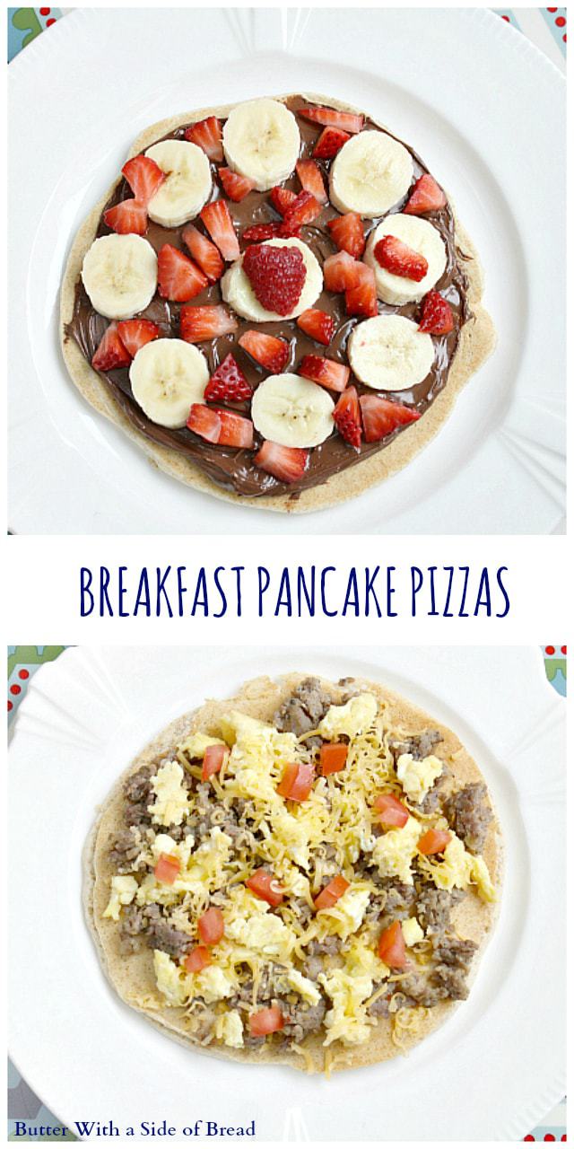 Krusteaz Breakfast Pancake Pizzas - Butter With A Side of Bread