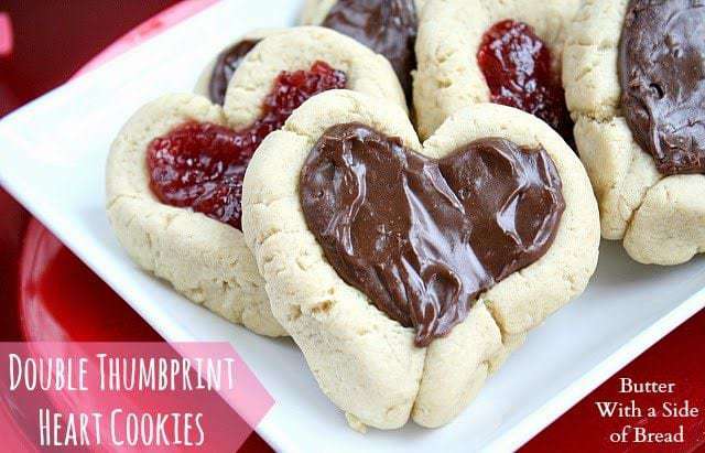 Butter With a Side of Bread: Double Thumbprint Heart Cookies
