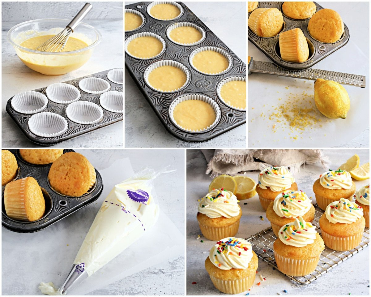 how to make banana cupcakes with lemon buttercream