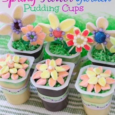 Spring Flower Pudding Cups