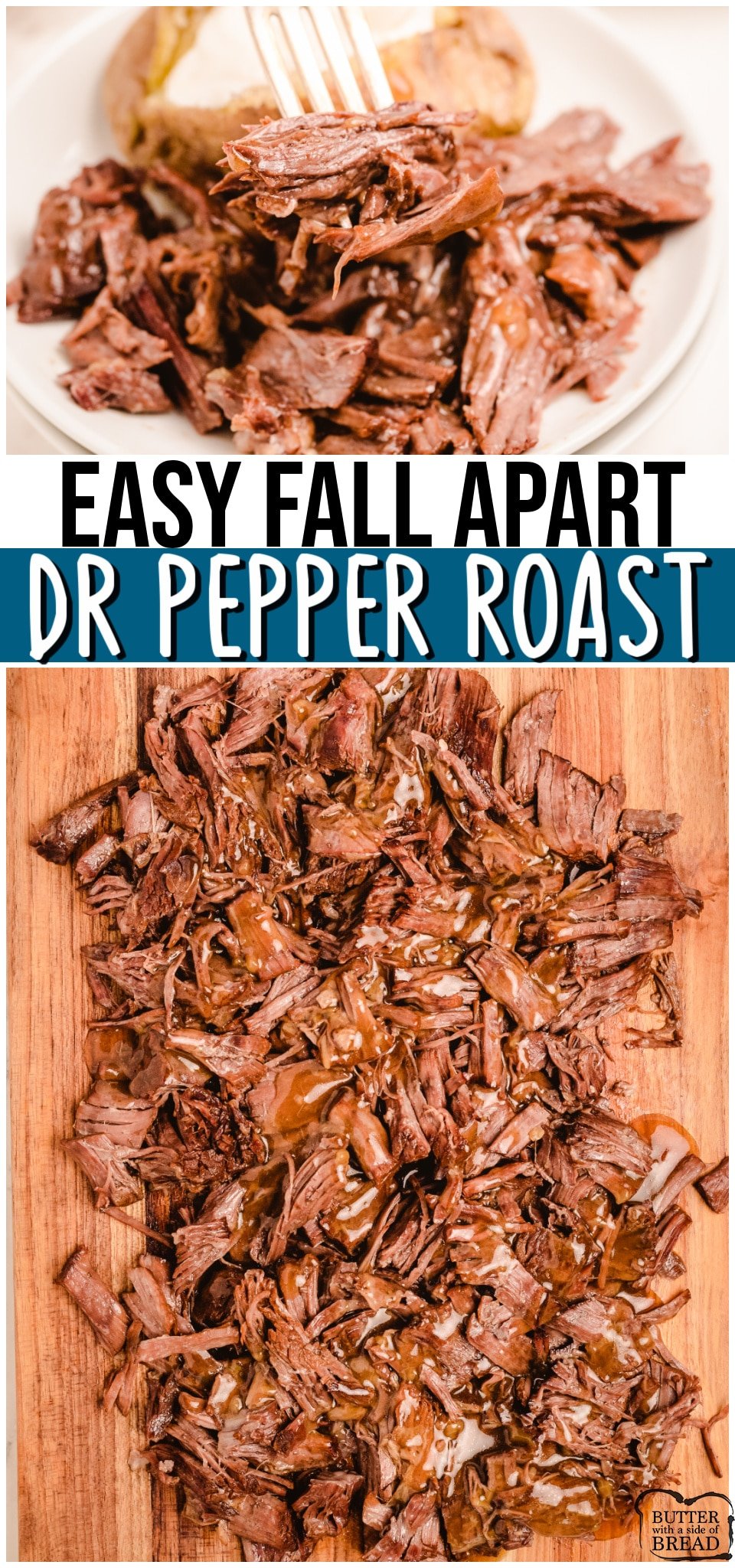 Slow Cooker Dr. Pepper Roast is an easy to make, tender roast made with just 5 ingredients. Packed full of flavor, this crockpot roast recipe is perfect for any Dr. Pepper lover.