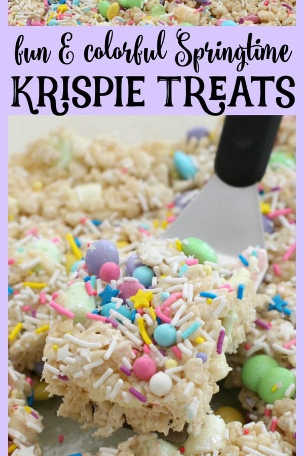 Fun Colorful Spring Rice Krispie Treats ~ Butter With A Side of Bread