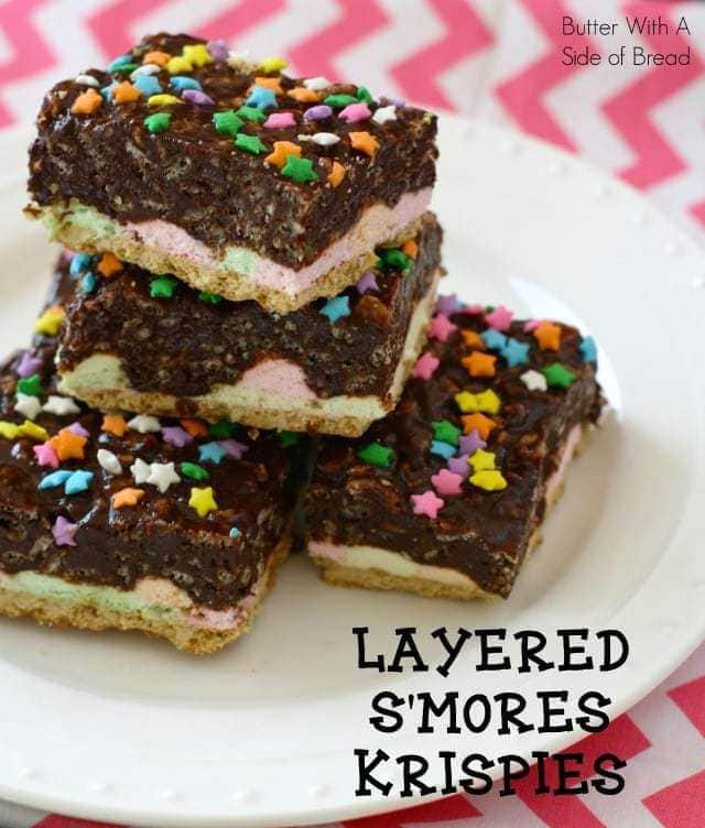 Layered S'mores Krispies. Butter With A Side of Bread