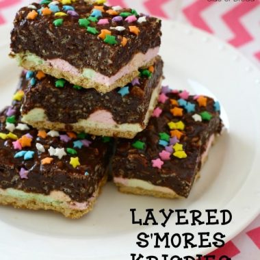 Layered S'mores Krispies from Butter With A Side of Bread