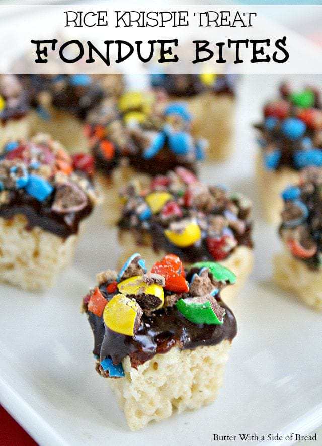 Rice Krispy Treat Fondue Bites from Butter With A Side of Bread