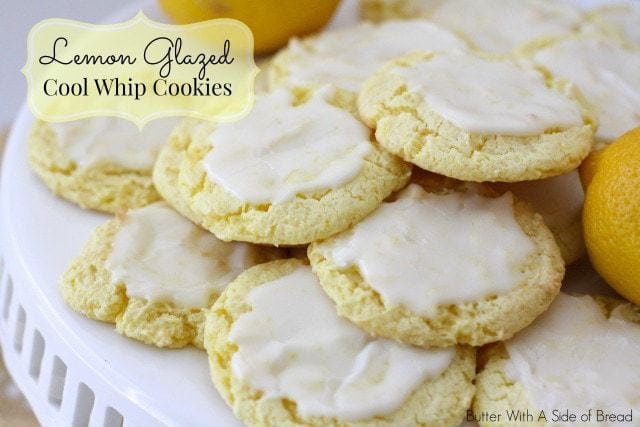 Lemon Glazed Cool Whip Cookies ~ Butter With A Side of Bread