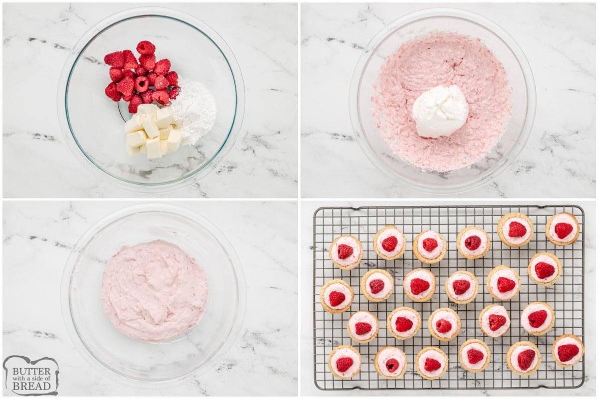 How to make raspberry cheesecake filling with fresh raspberries