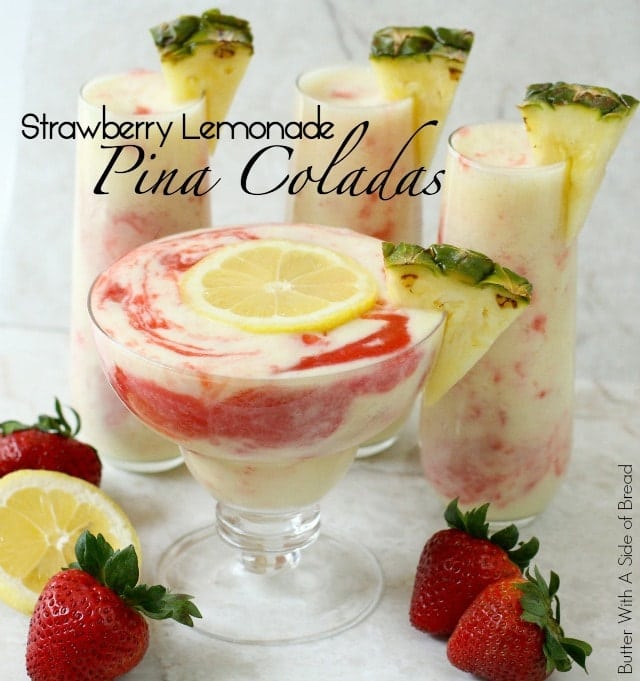 We love mocktails in our family and this one is a perfect blend of two favorites- strawberry lemonade and pina coladas. Ha! See what I did there? It's easy to put together and tastes fancy. Enjoy!