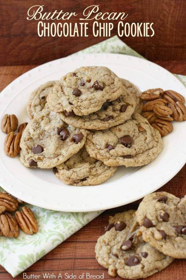 Butter Pecan Chocolate Chip Cookies - Butter With A Side of Bread