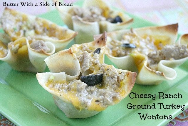 Butter With a Side of Bread: Cheesy Ranch Ground Turkey Wontons