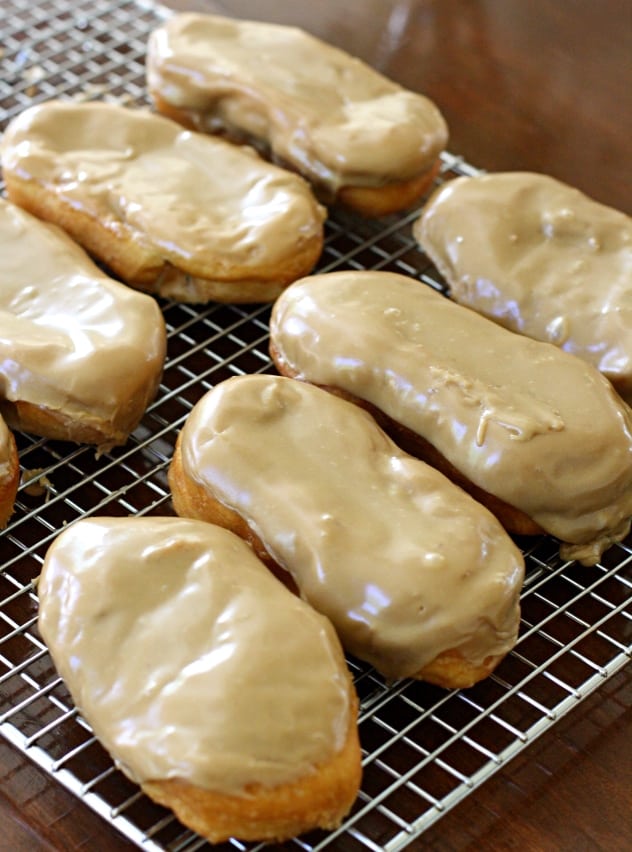 Maple Bars made in minutes with crescent dough & a delicious homemade maple glaze. Never buy store bought again after tasting these warm, fresh maple bars!Â 