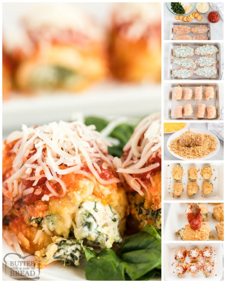 Step by step instructions on how to make Baked Chicken Parmesan Bundles