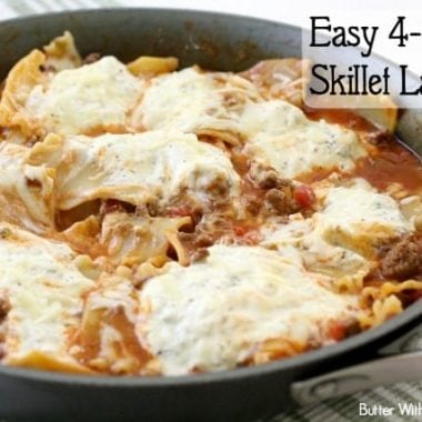 Easy 4-Cheese Skillet Lasagna - Butter With A Side of Bread